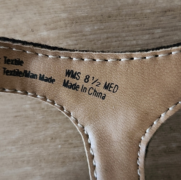 Sonoma Taffy Women's Black Woven Wedge Platform Sandals Size 8.5 - Picture 9 of 10